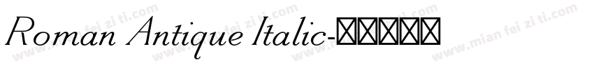 Roman Antique Italic字体转换